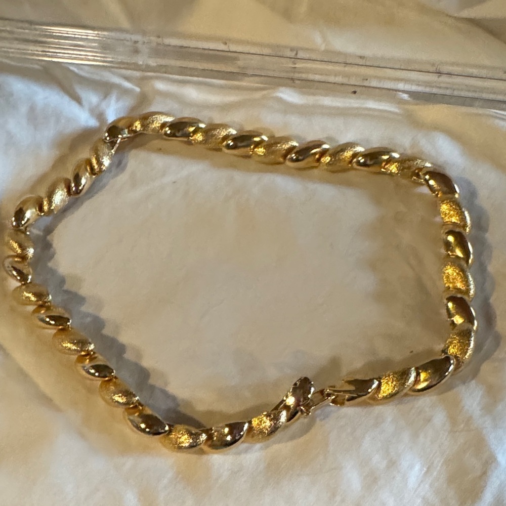 Elegant Gold-Tone Twisted Bracelet